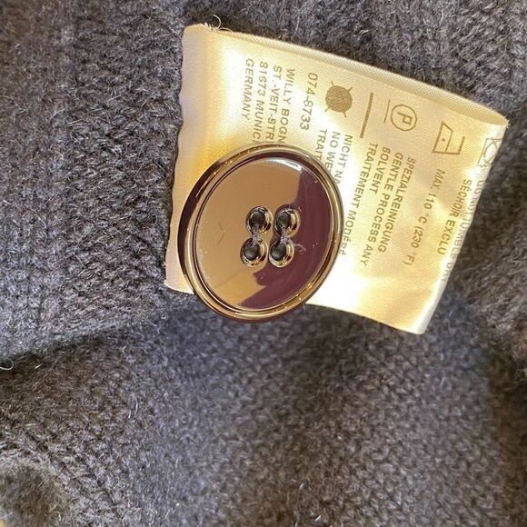 sonia BOGNER Navy blue overlay embroidery long après-ski cardigan -size 8 - Picture 10 of 12